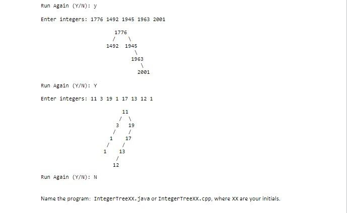 Solved 1. Write a program to print a binary tree so it looks | Chegg.com