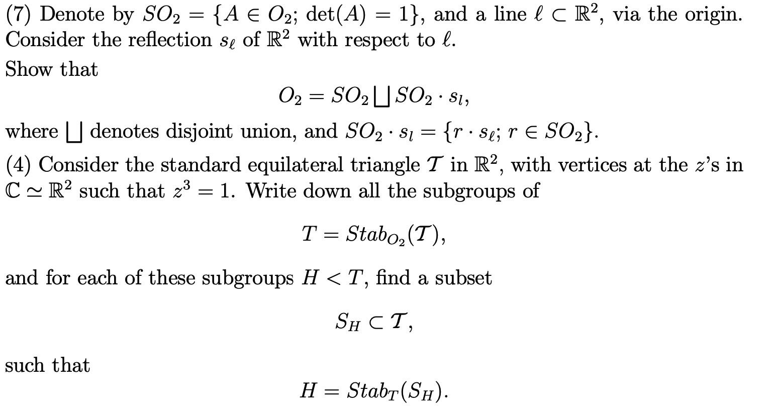 7 Denote By So2 A E O2 Det A 1 And A Li Chegg Com