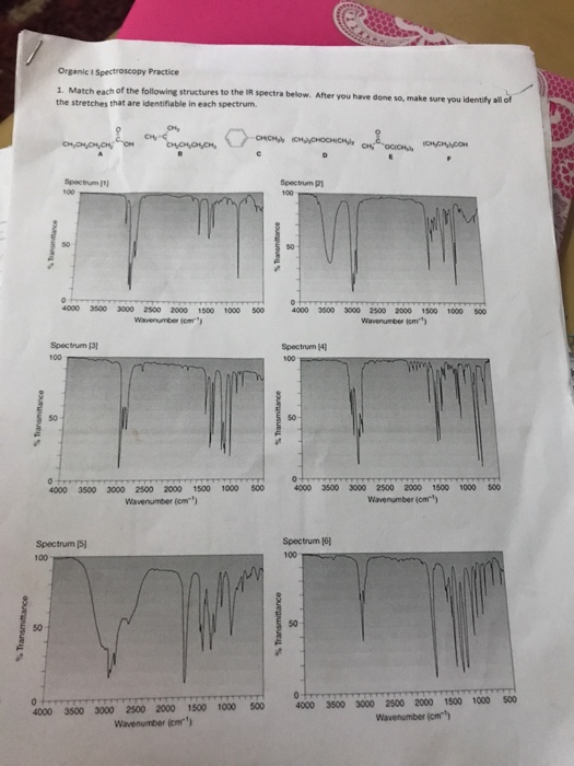 Solved Organic I Spectroscopy Practice of the following | Chegg.com