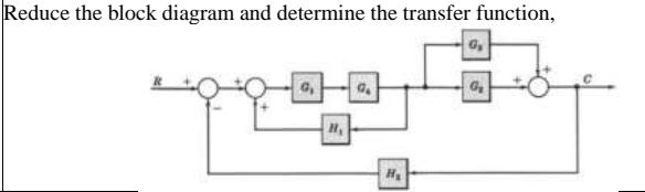 Solved Reduce the block diagram and determine the transfer | Chegg.com
