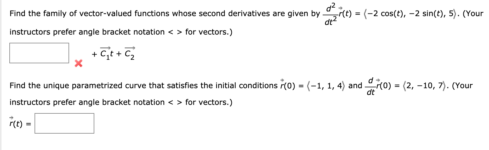 Solved Find the family of vector-valued functions whose | Chegg.com