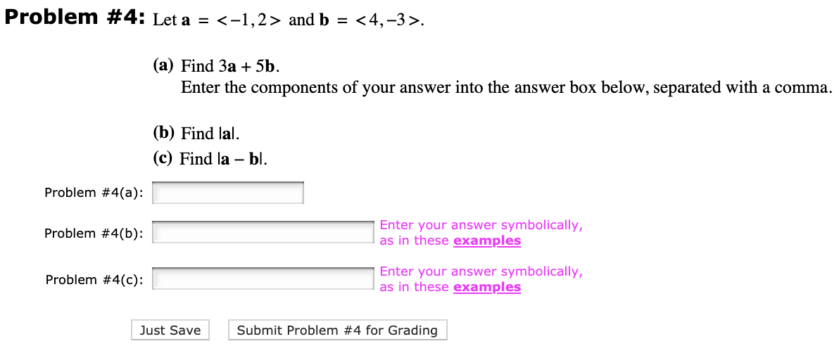 Solved Problem #4: Let a = and b = . (a) Find | Chegg.com