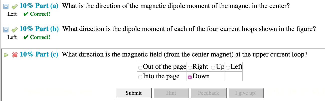 (26\%) Problem 1: A permanent magnet at the center of | Chegg.com