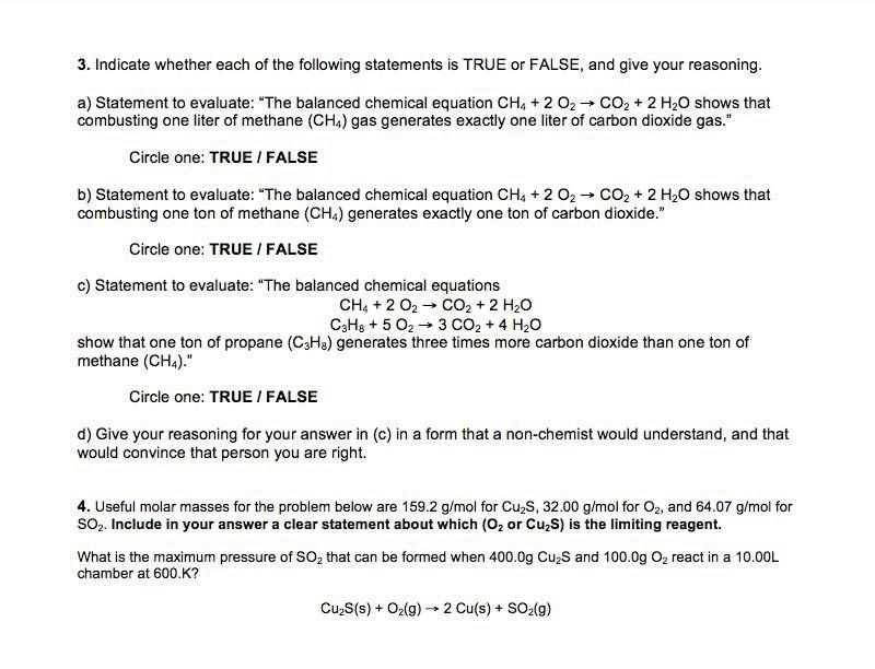Solved 3. Indicate whether each of the following statements | Chegg.com