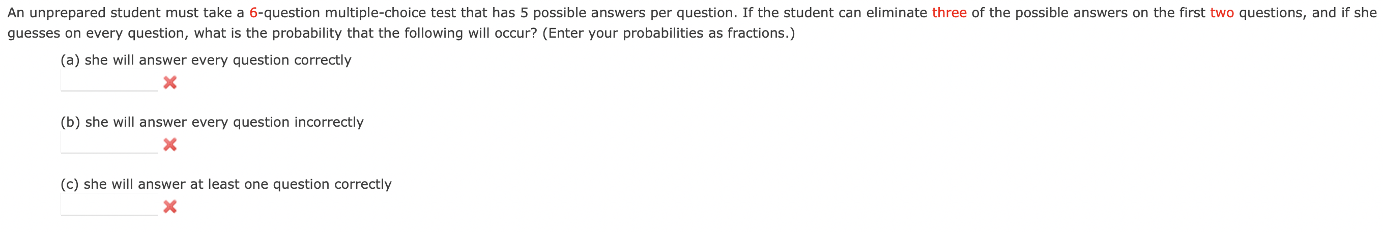 Solved guesses on every question, what is the probability | Chegg.com