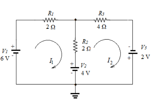 Solved Using the loop current method, find currents through | Chegg.com