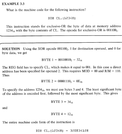 EXAMPLE 3.3 What is the machine code for the | Chegg.com