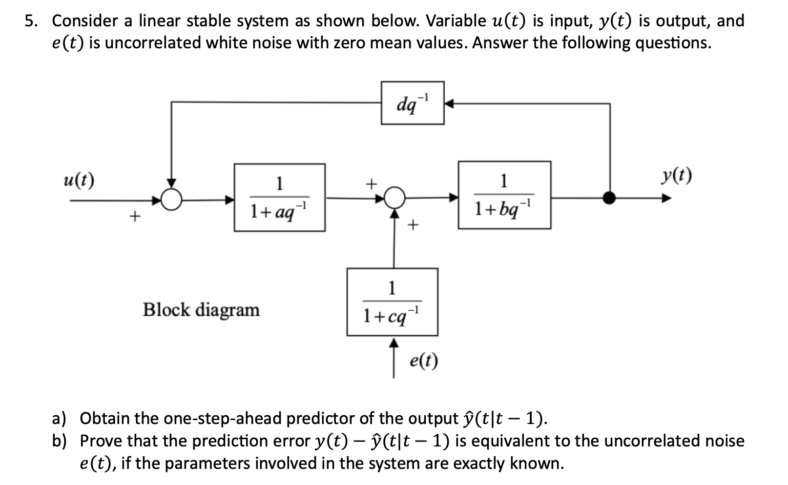 Solved Consider a linear stable system as shown below. | Chegg.com