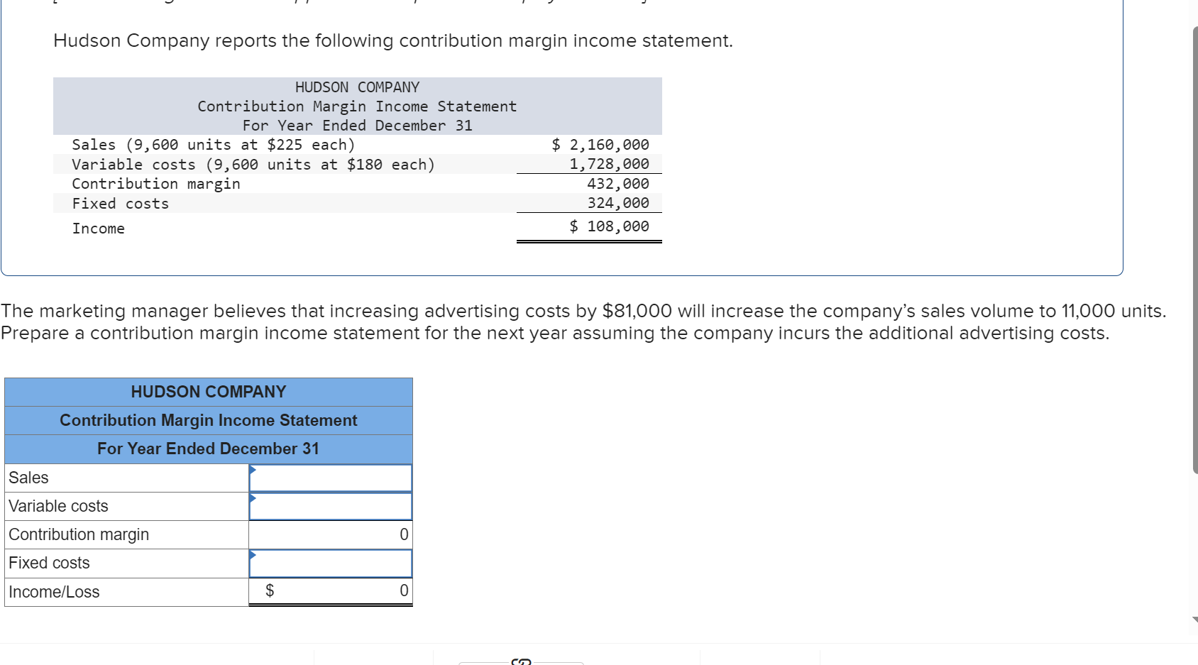 Solved f the company raises its selling price to 240 per