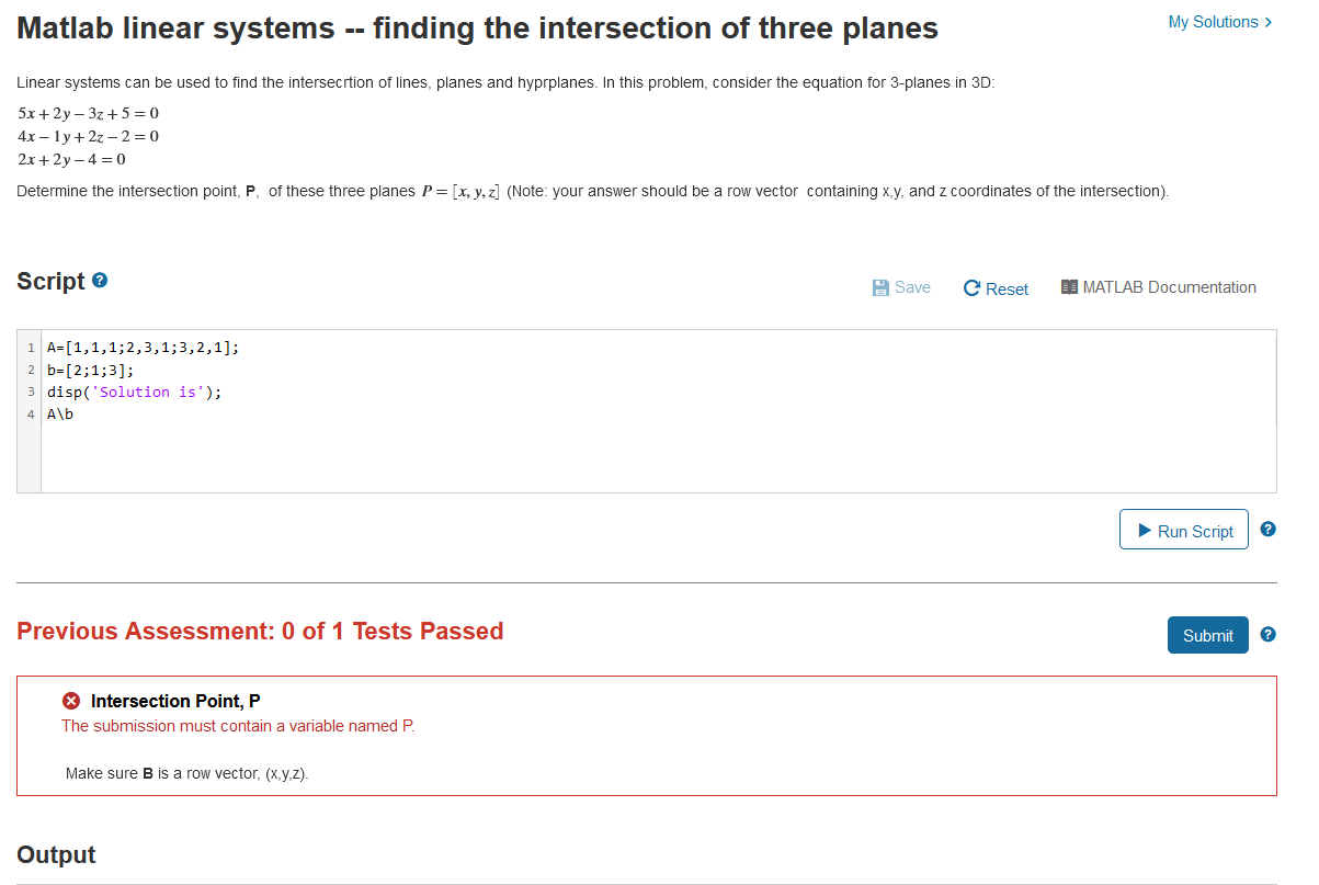 Matlab Linear Systems