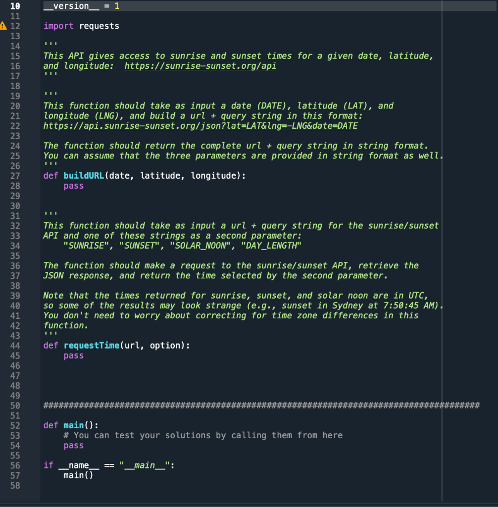 Solved version = 1 import requests This API gives access to | Chegg.com