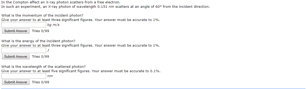 Solved In the Compton effect an X-ray photon scatters from a | Chegg.com