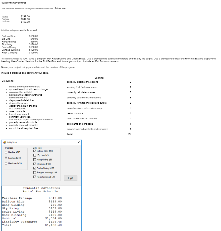 Solved Writing this program in C# in Visual Studio Using 1 | Chegg.com
