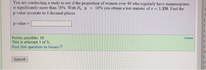 Solved You are conducting a study to see if the proportion | Chegg.com