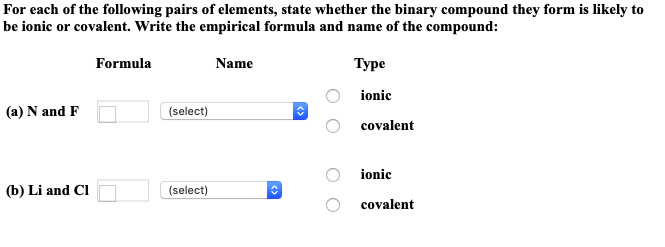 Solved For each of the following pairs of elements, state | Chegg.com