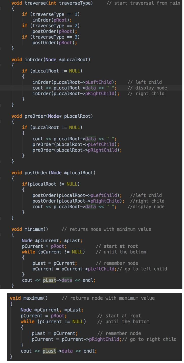 Solved C++ Implement and test the following tree methods: | Chegg.com