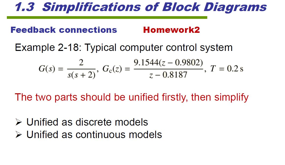 1 3 simplifications of block diagrams feedback chegg