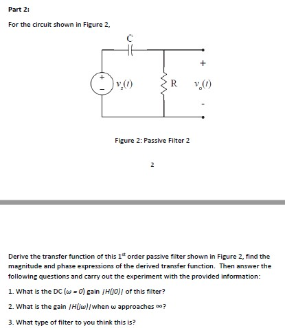 Solved Part 1: For the circuit shown in Figure 1, R + C | Chegg.com