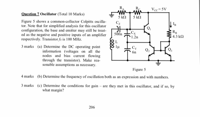 Question Oscillator (Total 10 Marks) Figure 5 Shows A | Chegg.com