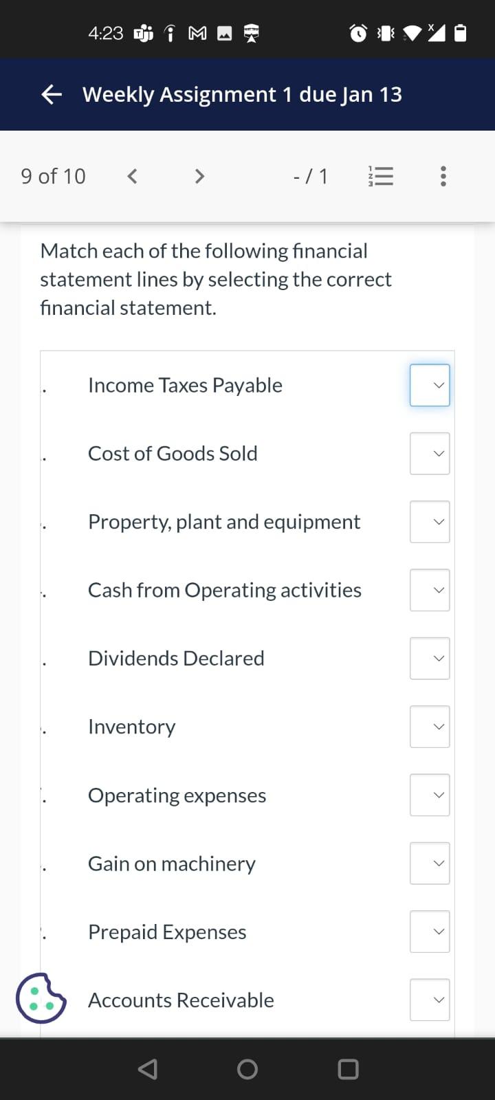 solved-match-each-of-the-following-financial-statement-lines-chegg