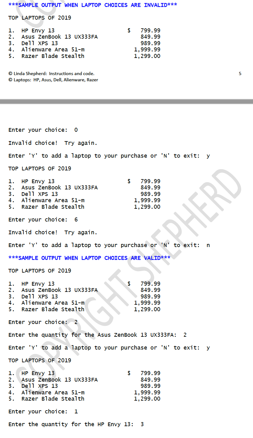 PROGRAM INSTRUCTIONS: Create a program that allows a | Chegg.com