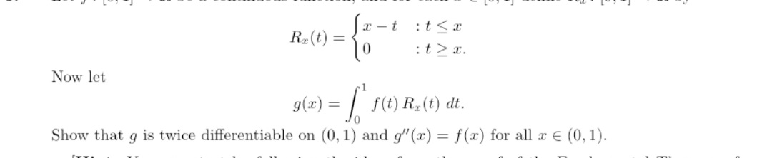 Solved 1 Let F [0 1]→r Be Darboux Integrable Prove That