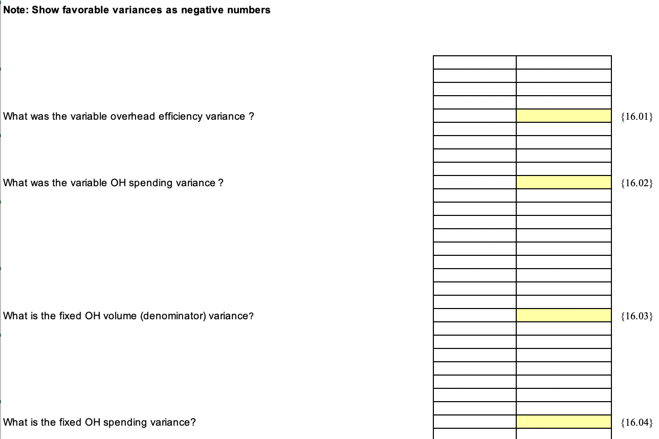 Solved Standard Job Order Costing - Variance Analysis | Chegg.com