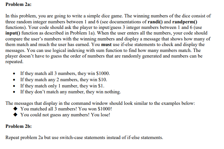 Solved Problem 2a: In this problem, you are going to write a | Chegg.com