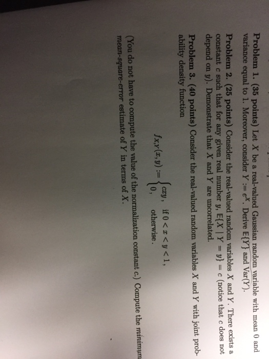 Solved Problem 1. (35 points) Let X be a real-valued | Chegg.com