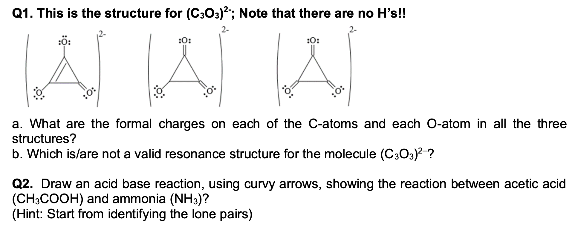 Solved Q1 This Is The Structure For C303 2 Note That Chegg Com