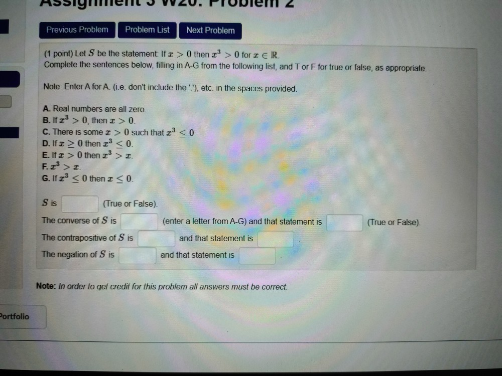 Solved Problem List Previous Problem Next Problem 1 Poin Chegg Com