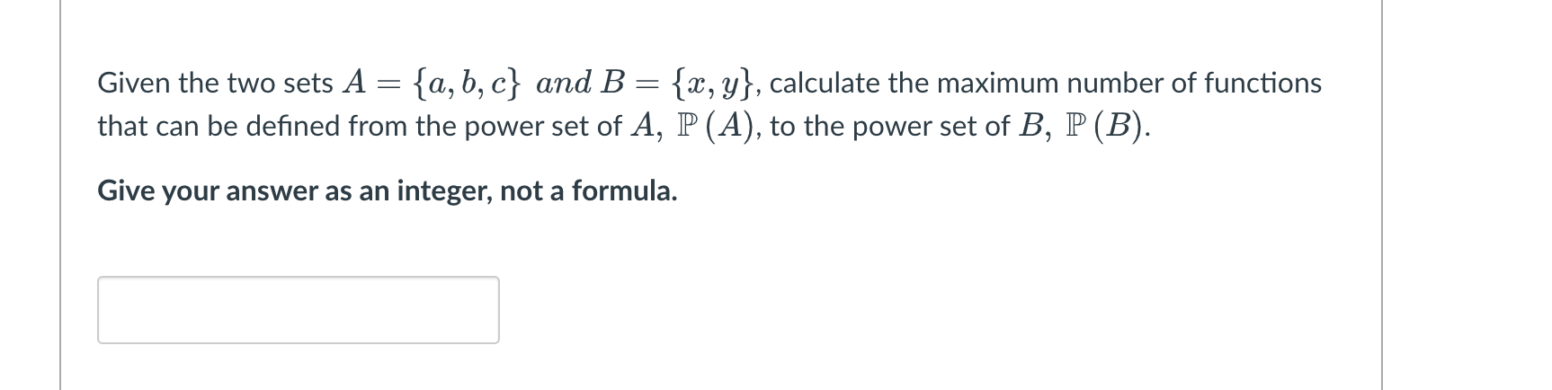 Solved Given The Two Sets , Calculate The Maximum Number Of | Chegg.com