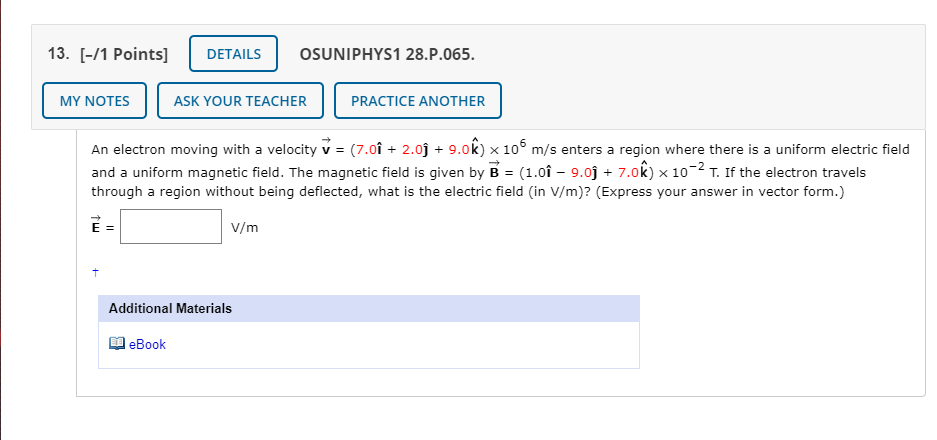 Solved 13 1 Points Details Osuniphys1 28 P 065 My N Chegg Com