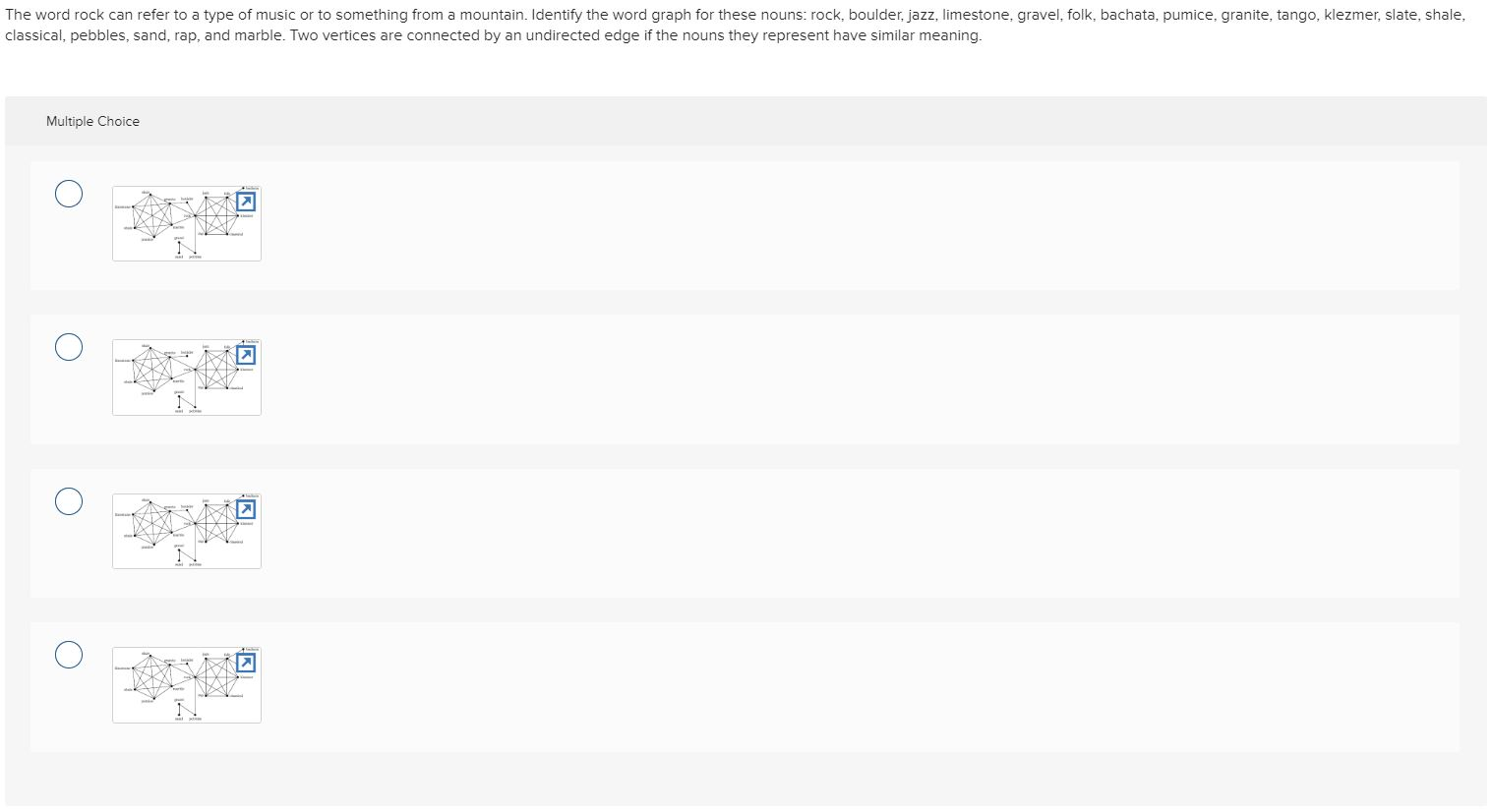 Solved The Word Rock Can Refer To A Type Of Music Or To Chegg Com