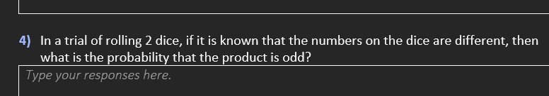 probability of rolling 2 odd numbers dice