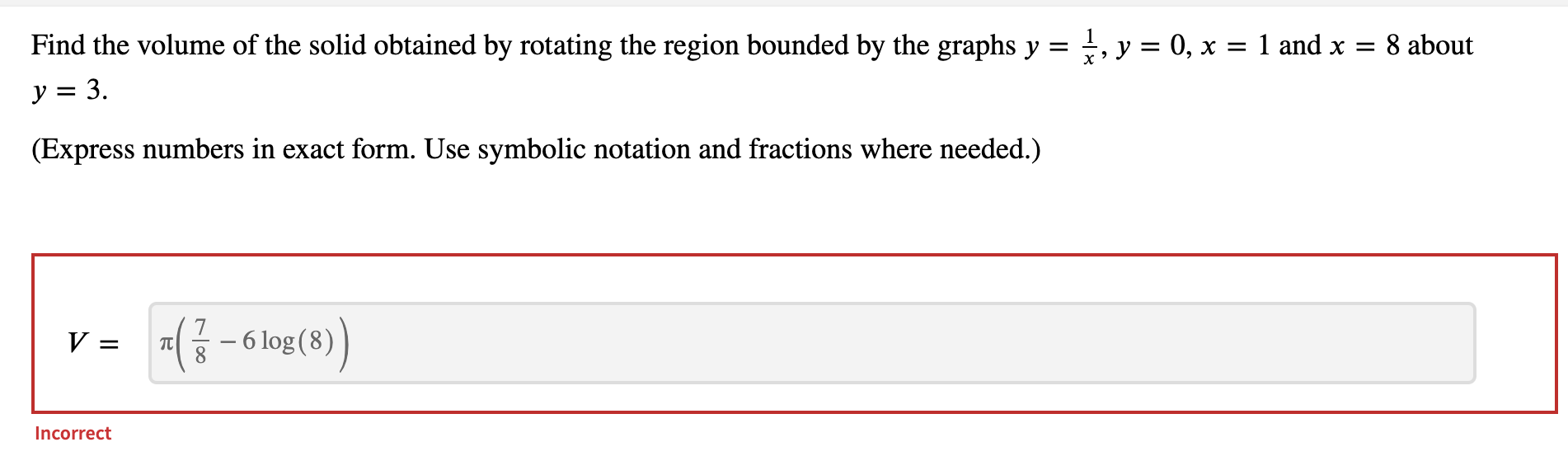 [solved] Find The Volume Of The Solid Obtained By Rotatin