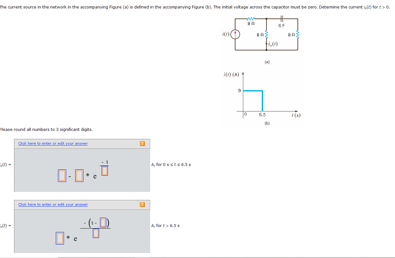 Solved The current source in the network in the accompanying | Chegg.com