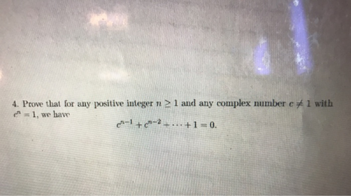 Solved 4. Prove that for any positive integer 1 1 and any | Chegg.com