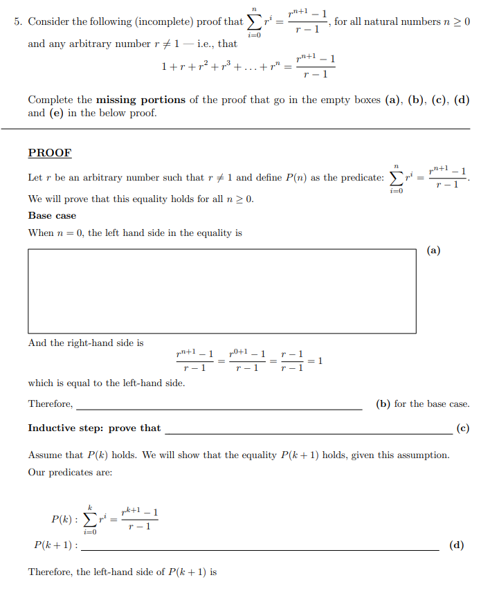Solved 72 pn+1 - 1 for all natural numbers n > 0 T-1 i=0 5. | Chegg.com