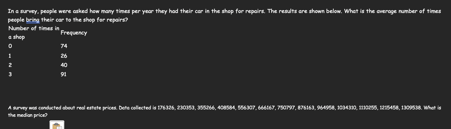 Solved In a survey, people were asked how many times per | Chegg.com