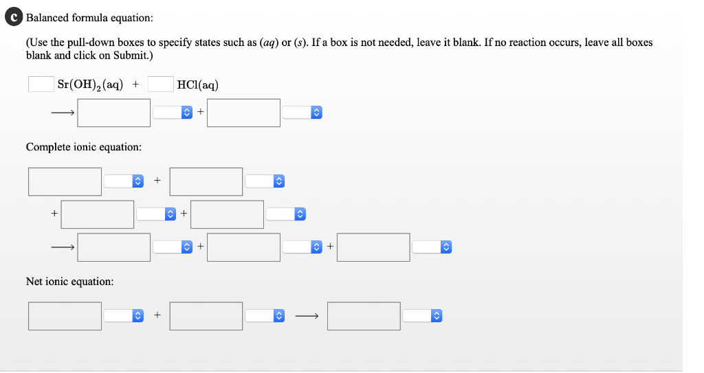Solved Write the balanced formula, complete ionic, and net | Chegg.com