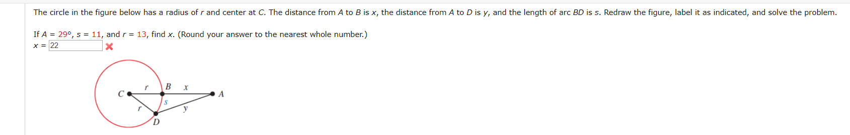 Solved The circle in the figure below has a radius of r and | Chegg.com