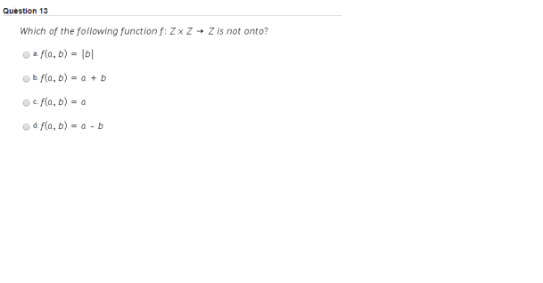 Solved Question 13 Which Of The Following Function F Zxz → 2750