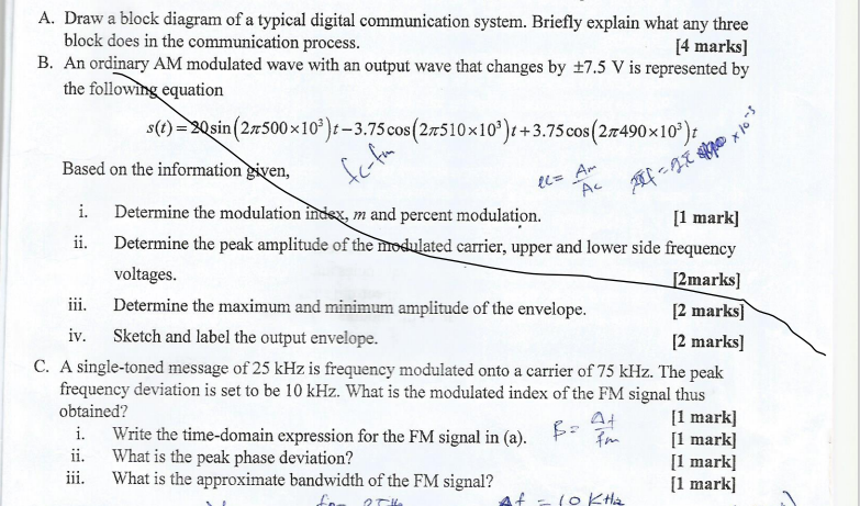 Solved A. Draw a block diagram of a typical digital | Chegg.com