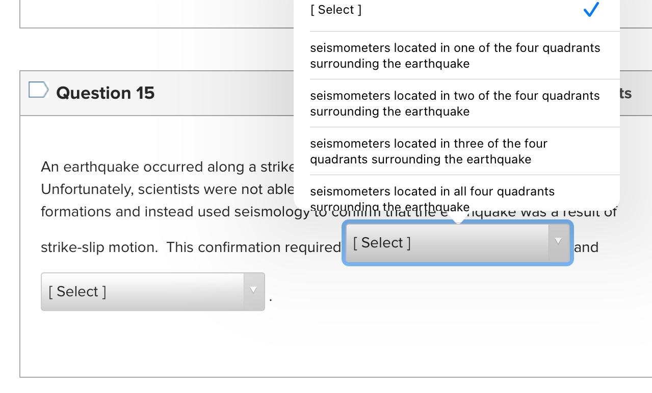 Solved An earthquake occurred along a strike-slip fault in a | Chegg.com