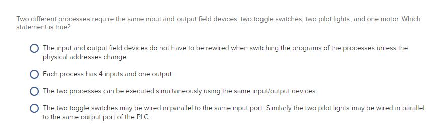 Solved Two different processes require the same input and | Chegg.com