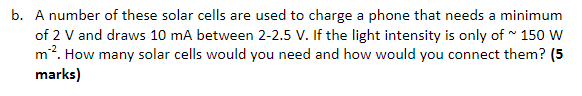 Solved 3) A Si solar cell of area 4 cm x 4 cm is connected | Chegg.com