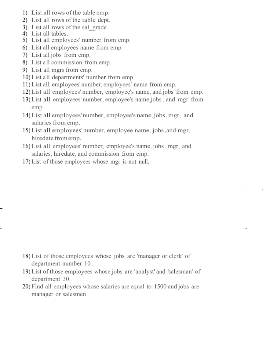 tjnulls list