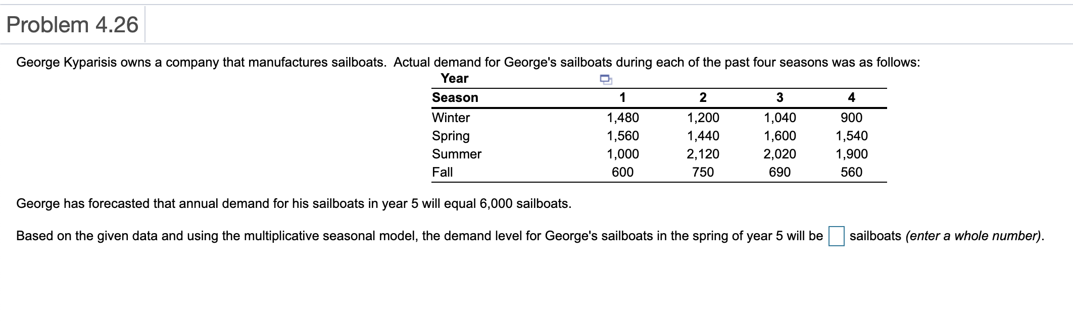 Solved Problem 4.26 George Kyparisis owns a company that | Chegg.com