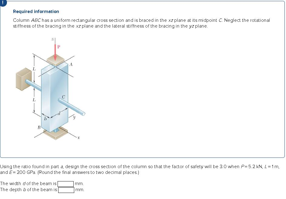 Solved Required Information Column Abc Has A Uniform Rect Chegg Com